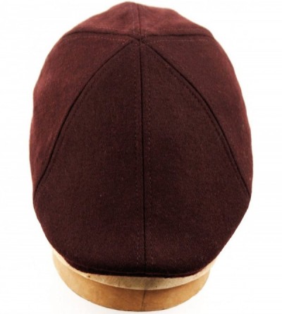 Newsboy Caps Men's Wool Blend Newsboy Duckbill Driving Cap Ivy - Brown - CB12NTYEWF5 $13.87