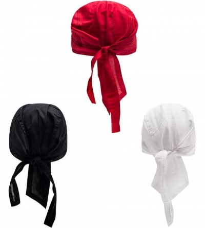 Skullies & Beanies Skull Caps - 100% Cotton in Patterned and Plain Colors- Pack of 3 - Solid - CY17YLG80E0 $12.44