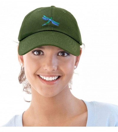 Baseball Caps Dragonfly Womens Baseball Cap Fashion Hat - Olive - CS18KH7CCD7 $15.76