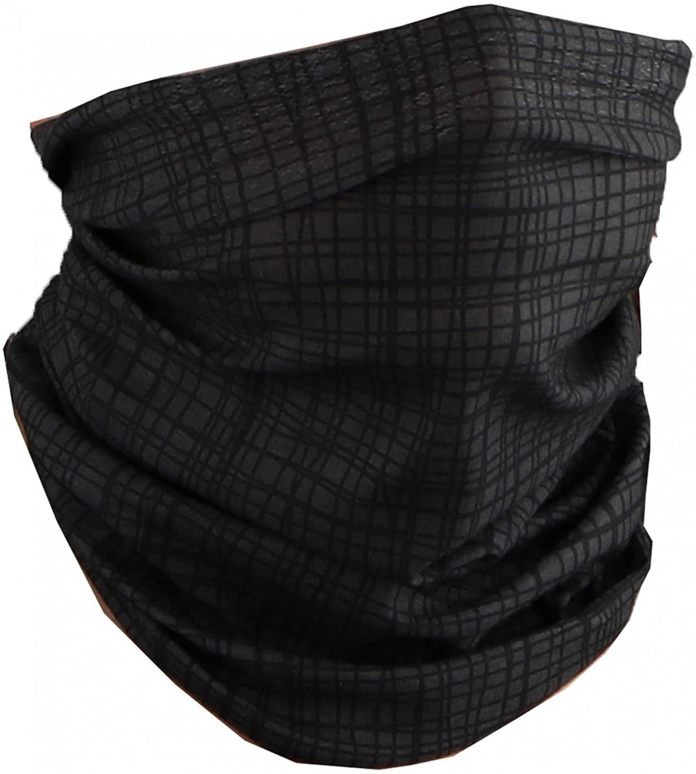 Balaclavas Seamless Bandana Tube Face Scarf - Grey Small Squares - CI1996M3NSZ $12.55