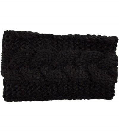 Headbands Winter Ear Headwrap Crochet Knitted Headband Hairband(n1266) - Black - CB120P82MGD $52.10