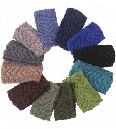 Headbands Winter Ear Headwrap Crochet Knitted Headband Hairband(n1266) - Black - CB120P82MGD $25.74