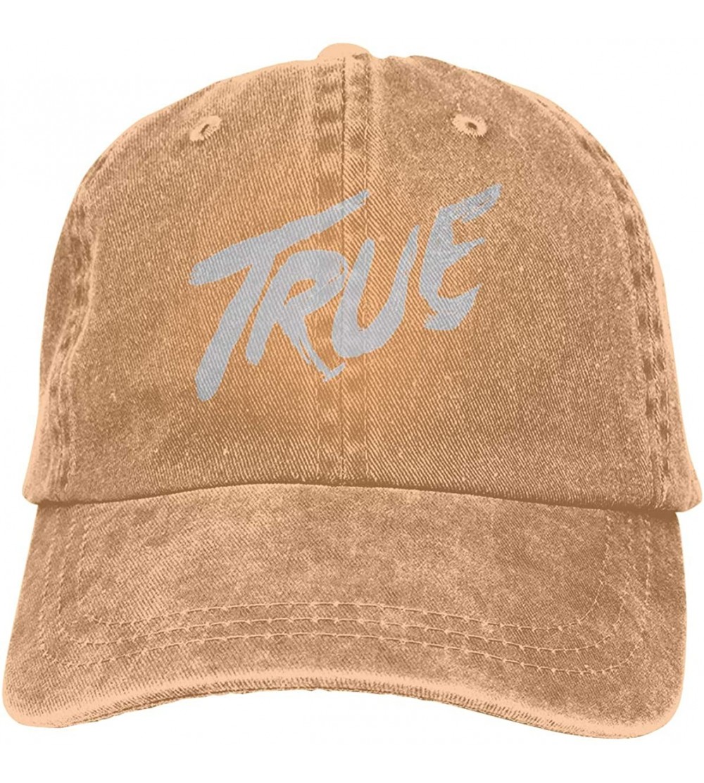 Baseball Caps Unisex Adjustable Washed Dyed Baseball Caps Avicii True Logo Snapback Sun Visor Hats - Natural - CL18X4MO239 $1...