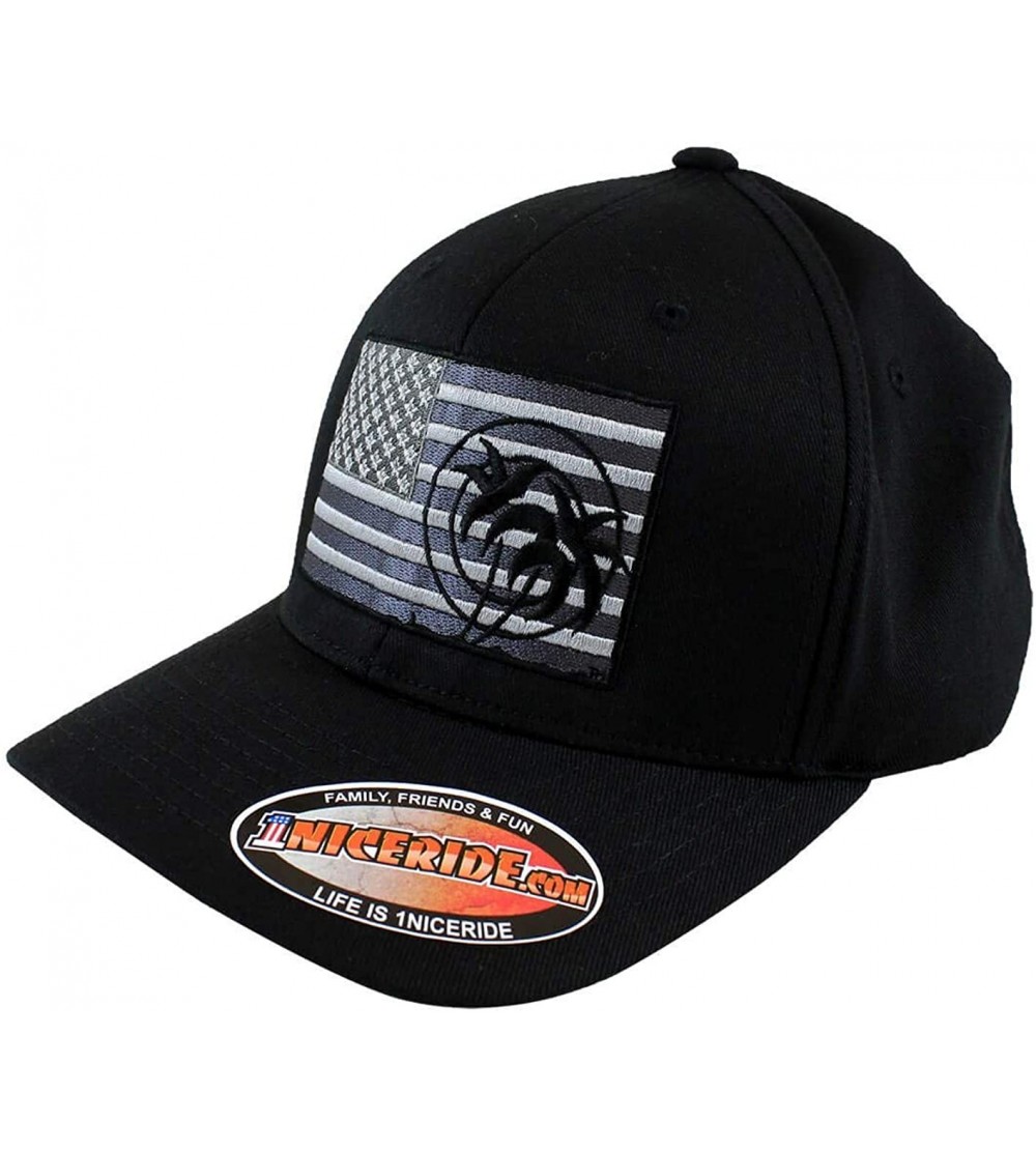 Baseball Caps Strong Black Hat Classic Flexfit Premium Hat 6277 - CD1922C66CW $23.01