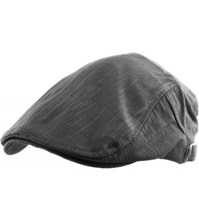 Newsboy Caps Classic Solid Cotton Denim Newsboy Ivy Gatsby Cabbie Ascot Hat Cap Adjustable - (107) Dark Gray - CT11JFLVX2L $1...