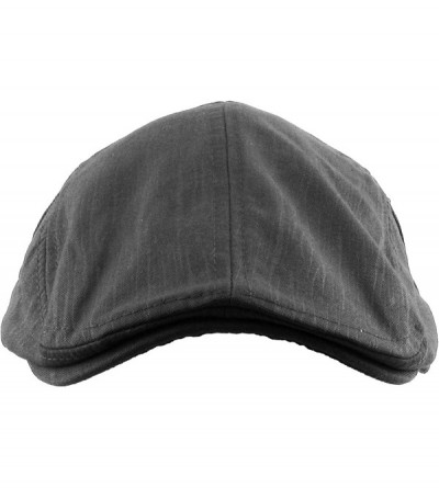 Newsboy Caps Classic Solid Cotton Denim Newsboy Ivy Gatsby Cabbie Ascot Hat Cap Adjustable - (107) Dark Gray - CT11JFLVX2L $1...