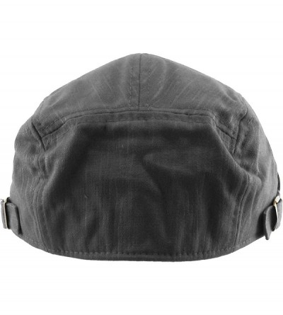 Newsboy Caps Classic Solid Cotton Denim Newsboy Ivy Gatsby Cabbie Ascot Hat Cap Adjustable - (107) Dark Gray - CT11JFLVX2L $1...