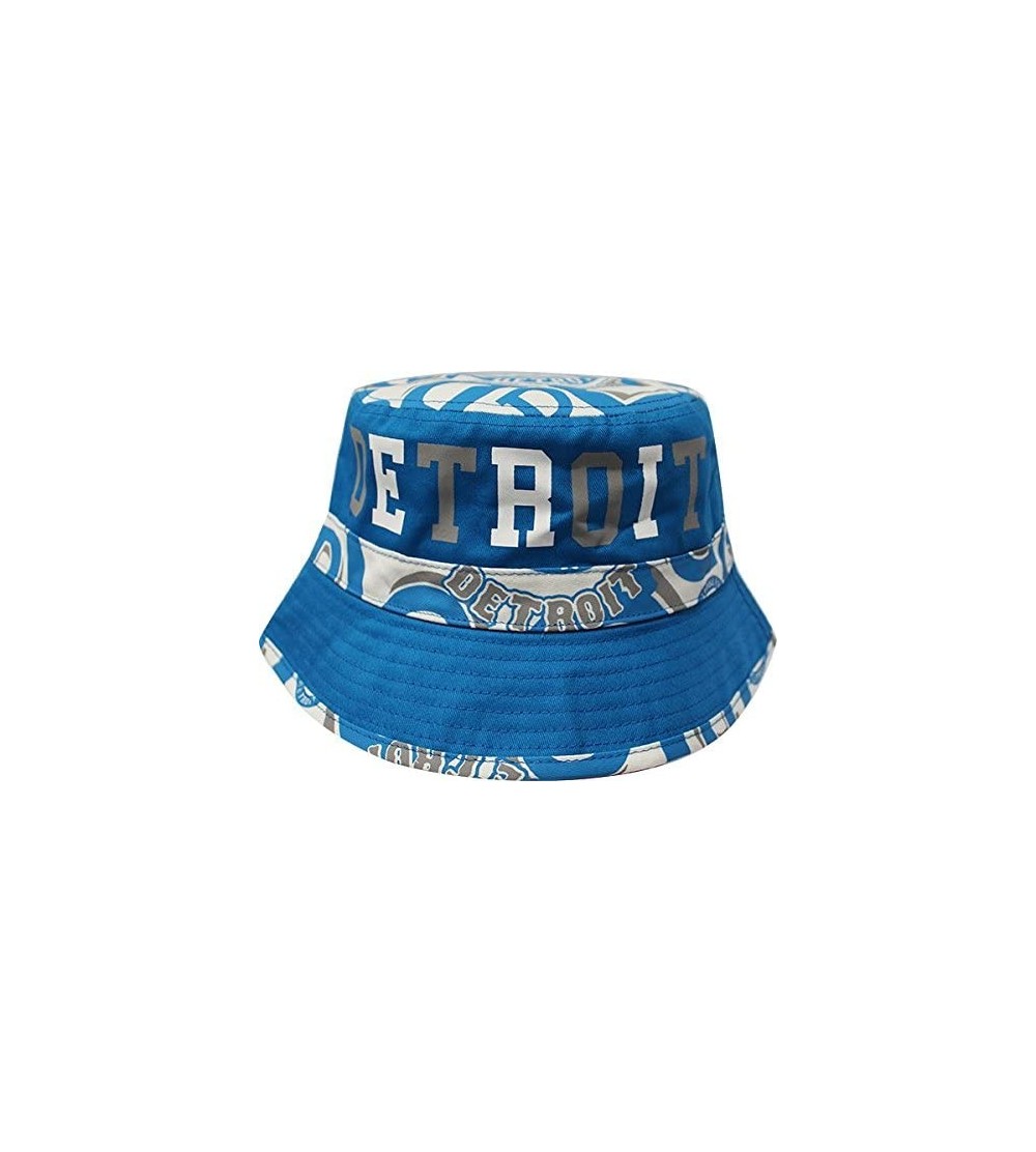 Baseball Caps Bucket Team Color City Name Printed Bucket Hat Unisex - Detroit - CO185O0ZD2H $13.47