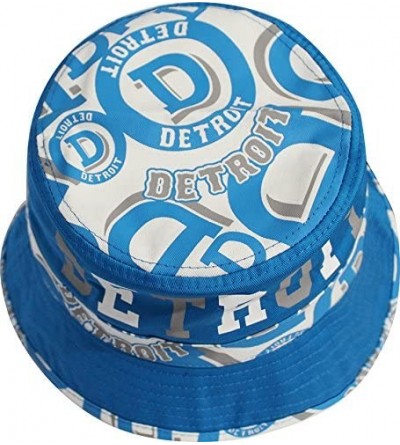 Baseball Caps Bucket Team Color City Name Printed Bucket Hat Unisex - Detroit - CO185O0ZD2H $13.47