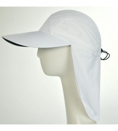 Sun Hats UPF 50+ Neck Flap Adjustable Baseball Cap - White - C118G06GG33 $19.93