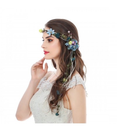 Headbands Headpiece Adjustable Photography Decoration - Blue-B - CE182Y4XMLL $13.81