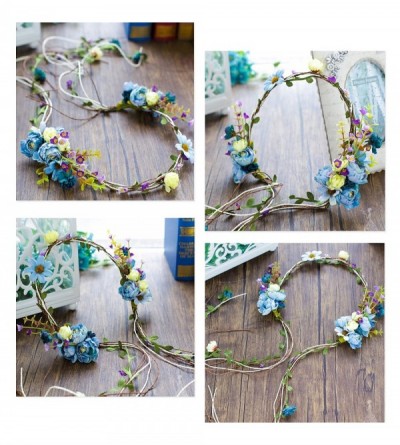 Headbands Headpiece Adjustable Photography Decoration - Blue-B - CE182Y4XMLL $13.81