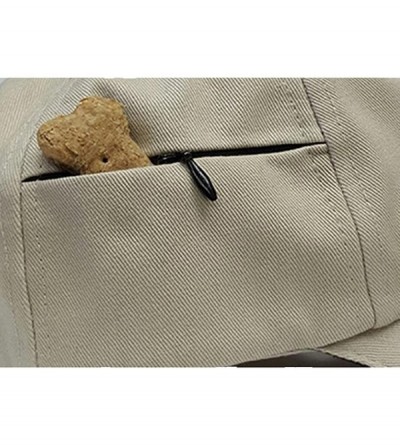 Baseball Caps Goldendoodle Low Profile Baseball Cap with Zippered Pocket. - Khaki - CL128EAMU9H $22.86