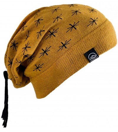 Skullies & Beanies Unisex Outdoor Merino Slouchy Beanie Hat Cap One Size New Zealand Luxury Accessory - Mustard - CR18RQ4HEZ3...