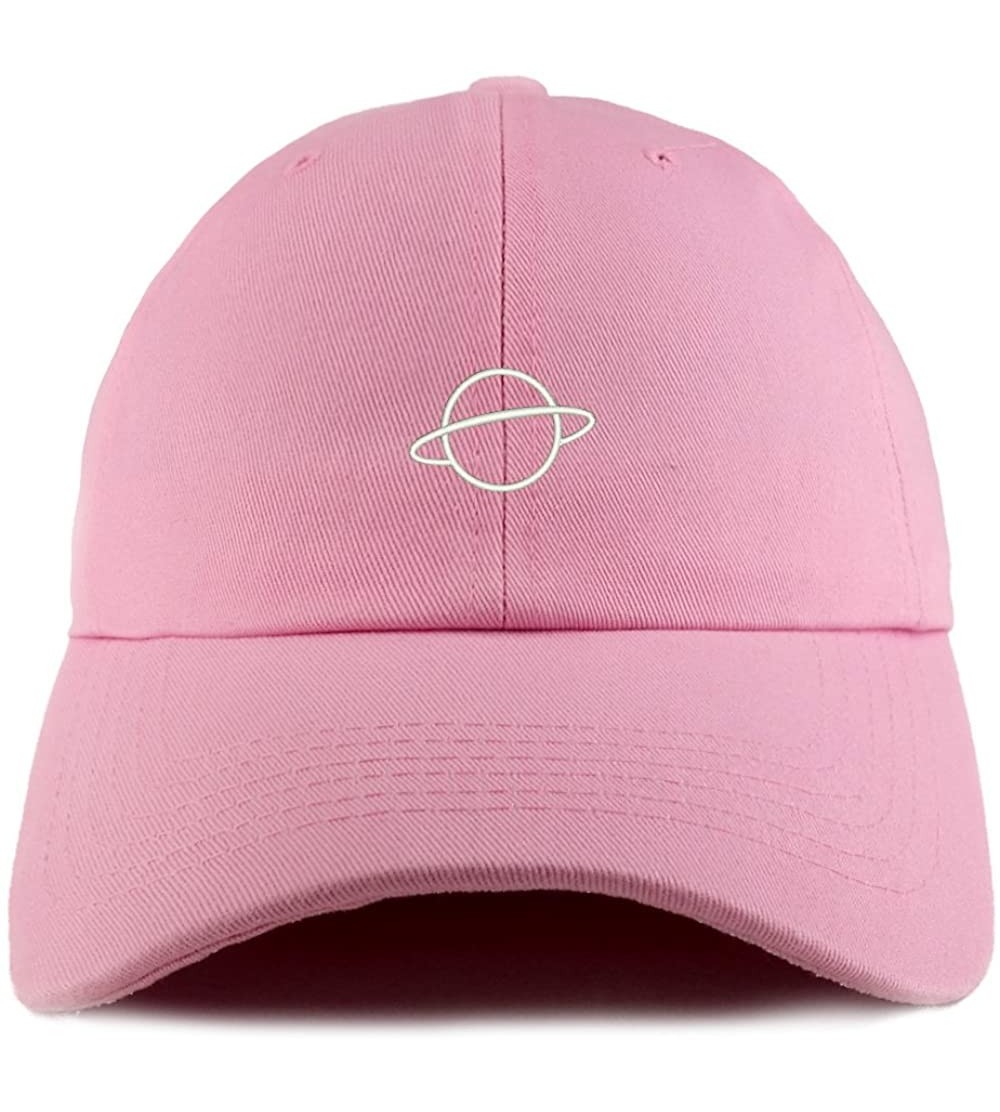 Baseball Caps Planet Embroidered Low Profile Soft Cotton Dad Hat Cap - Pink - CC18D55QI86 $22.12