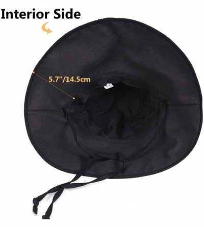 Sun Hats Bucket Sun Hats for Women Packable Foldable Shapeable Wide Brim Beach Floppy UPF Protection Summer Hat - C819684IDR7...