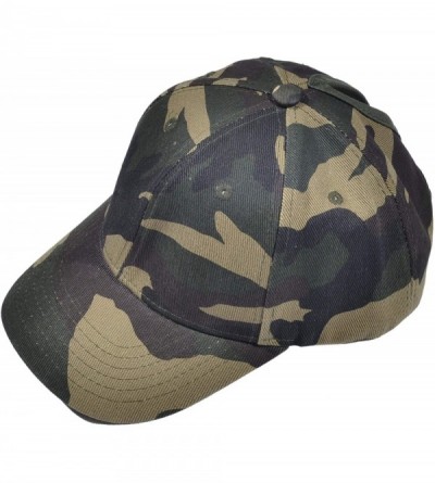 Baseball Caps Ponytail Baseball Cap High Bun Ponycap Adjustable Mesh Trucker Hats - 004 (Cotton) - Camo - CI18QCTSES3 $12.90