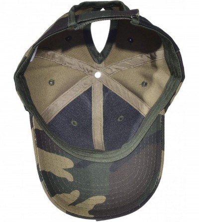 Baseball Caps Ponytail Baseball Cap High Bun Ponycap Adjustable Mesh Trucker Hats - 004 (Cotton) - Camo - CI18QCTSES3 $12.90