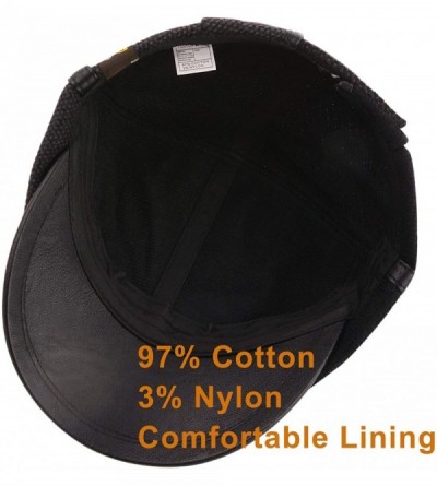 Newsboy Caps Men Beret Hat Cotton Buckle Adjustable Newsboy Hats Cabbie Gatsby Cap - Hat-t1-black - C217YC7UZ3Q $15.19