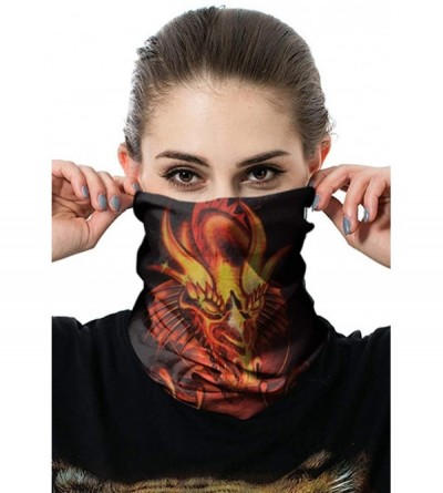 Balaclavas Unisex Multifunctional Seamless Bandana Face Mask Neck Gaiter Headwear Tube Mask Scarf - Dragon 1 - CC197SS0A7A $7.97