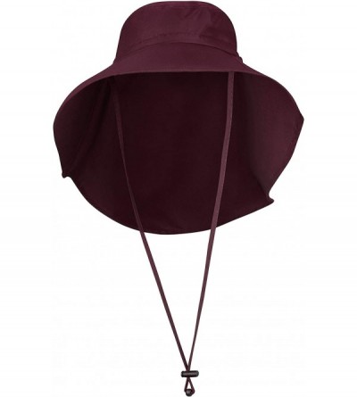 Sun Hats UPF 50+ Protective Everyday Sun Hat for Women - One Size - Burgundy - CU18DOAD57U $90.64
