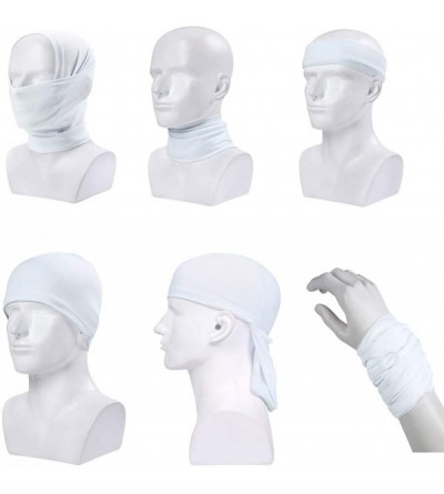 Balaclavas Neck Gaiter Face Scarf/Neck Cover/Face Mask Cover for Dust Sun Protection Headwear Hear Warp (Black+ Gray) - CR18Y...