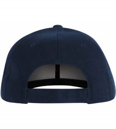 Baseball Caps Men's Drop T Logo Baseball Cap Navy - CJ18HC0C87X $16.02