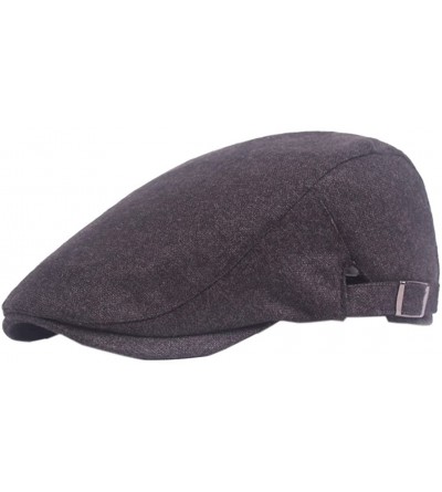 Newsboy Caps Mens Outdoor Newsboy Adjustable Duckbill Irish Hat - Dark Gray - CI18CLUXGOA $12.92