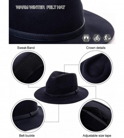 Fedoras 1920s 100% Wool Felt Homburg Gangster Fedora Manhattan Derby Hat Unisex 55-60CM - 00780_armygreen - CC18ALTMK06 $28.50