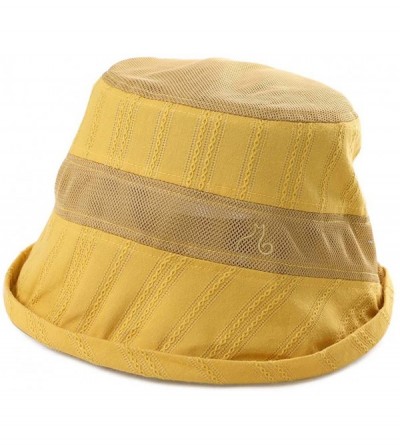 Sun Hats Fishing Bucket Hat for Men Women Foldable UPF50+ Chin Strap - 99749_yellow - CZ18RYS2N0Y $15.39