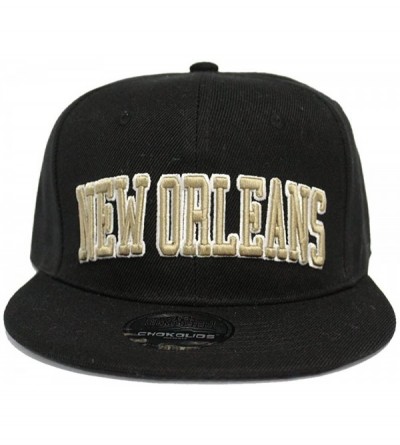 Baseball Caps Team Color City Name Black Snapback Embroidered Baseball Football Snapback Hat Unisex - Cs101 New Orleans - CV1...