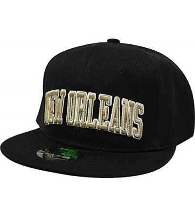 Baseball Caps Team Color City Name Black Snapback Embroidered Baseball Football Snapback Hat Unisex - Cs101 New Orleans - CV1...