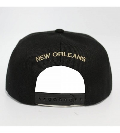 Baseball Caps Team Color City Name Black Snapback Embroidered Baseball Football Snapback Hat Unisex - Cs101 New Orleans - CV1...