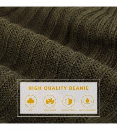 Skullies & Beanies Mens Slouchy Beanie Oversized Long Knit Hat Summer Winter Cap - Green - CG18YCUZRGD $9.85