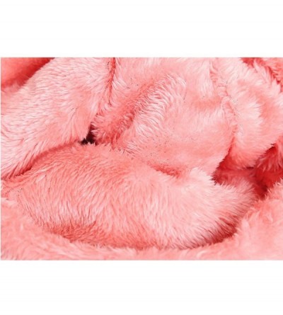 Skullies & Beanies Womens Winter Beanie Hat Scarf Set Warm Fuzzy Knit Hat Neck Scarves - B-pink - C618ZDQU3A9 $10.97