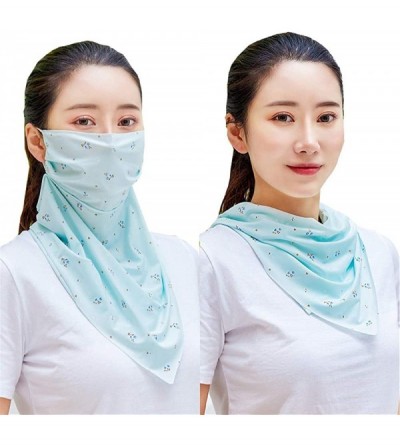 Balaclavas Women Headband Fashion Scarf Bandana Dust Face Protection Silk Facial Gowns - 1 - CJ198GYLT8I $26.41