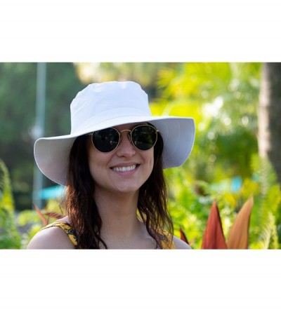Bucket Hats Funky Bucket Women's- Kids & Men's Hat with UPF 50 UV Protection. Boonie Style Sun Hat - White Small - CC1880M6W0...
