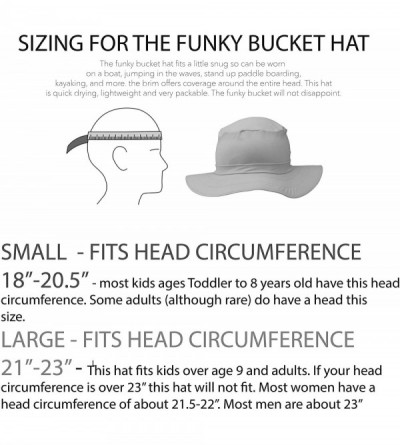 Bucket Hats Funky Bucket Women's- Kids & Men's Hat with UPF 50 UV Protection. Boonie Style Sun Hat - White Small - CC1880M6W0...