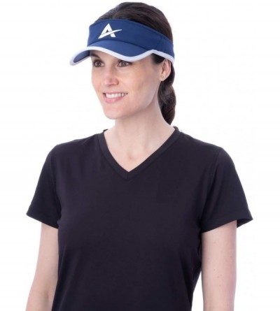 Visors Instant Cooling Visor Performance Tech Breathable UPF 50+ Sun Protection Moisture Wicking - Midnight Navy - C318QLIMC3...