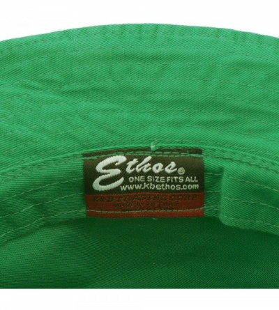 Bucket Hats Unisex Washed Cotton Bucket Hat Summer Outdoor Cap - (1. Bucket Classic) Kelly Green - CN19489KGOH $8.02