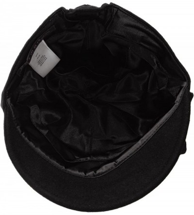 Newsboy Caps Women's Adele Plaid Cap with Bow - Black Herringbone - C9116K37295 $32.62