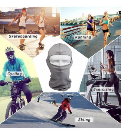 Balaclavas Balaclava Motorcycle Protection Windproof Skateboard - Grey - CH11SNMT3F7 $8.25