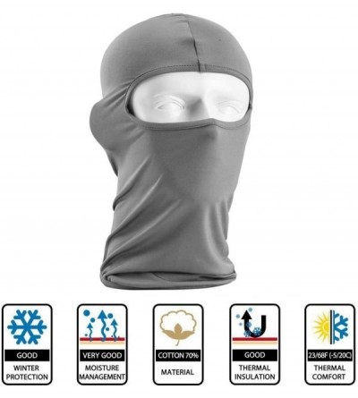 Balaclavas Balaclava Motorcycle Protection Windproof Skateboard - Grey - CH11SNMT3F7 $8.25