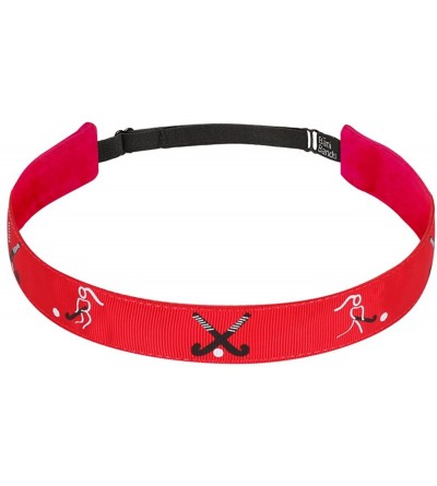 Headbands Non Slip Headbands for Girls - BaniBands Sports Headband - No Slip Band Design - Field Hockey-red - C017Y0CRTWL $21.14