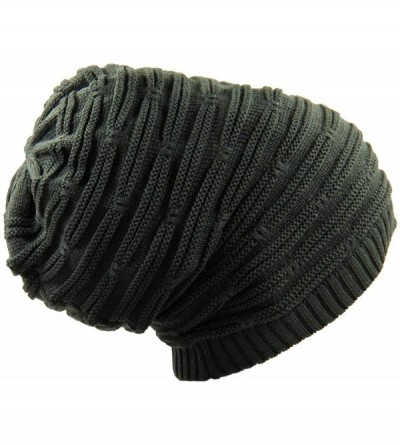 Skullies & Beanies Rasta Stretch Long Beanie Hats - Olive Green - C118TGZEKD0 $10.02