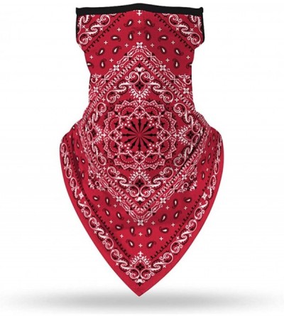 Balaclavas Women Seamless Bandana Triangle Face Scarf Ear Loops Neck Gaiter Cover- Motorcycle Face Bandana for Women Men - C2...