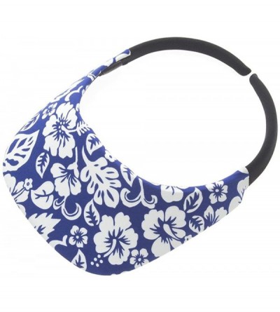 Visors Original Size Print Sport Sun Visor - Royal Blue Hawaiian Print - CS12E3BEAIF $17.96