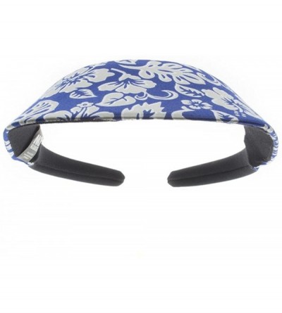 Visors Original Size Print Sport Sun Visor - Royal Blue Hawaiian Print - CS12E3BEAIF $17.96