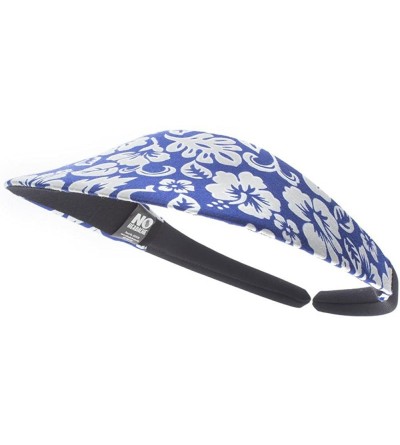 Visors Original Size Print Sport Sun Visor - Royal Blue Hawaiian Print - CS12E3BEAIF $17.96