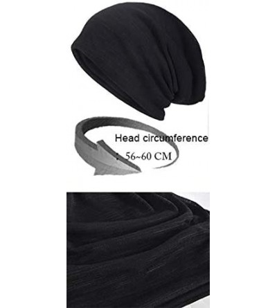 Skullies & Beanies Women's Slouchy Beanie Thin Summer Skull Cap Turban Soft Sleep Chemo Hat - 1 Grey - CB19848AD37 $12.88